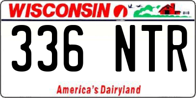 WI license plate 336NTR
