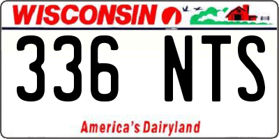 WI license plate 336NTS