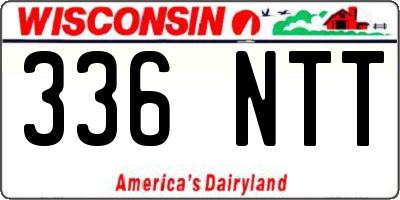 WI license plate 336NTT
