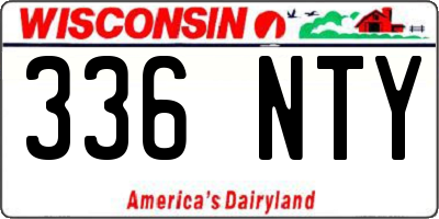 WI license plate 336NTY