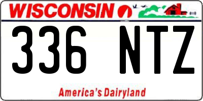 WI license plate 336NTZ