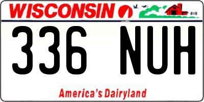 WI license plate 336NUH