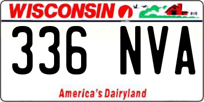 WI license plate 336NVA