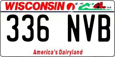 WI license plate 336NVB