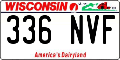 WI license plate 336NVF