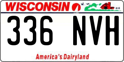 WI license plate 336NVH