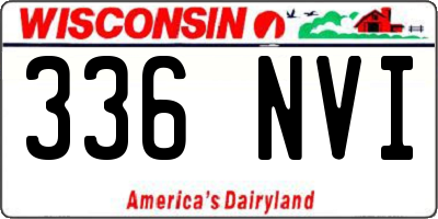 WI license plate 336NVI