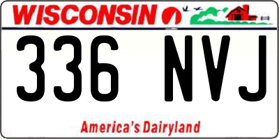 WI license plate 336NVJ