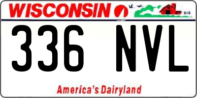 WI license plate 336NVL