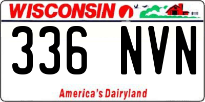 WI license plate 336NVN