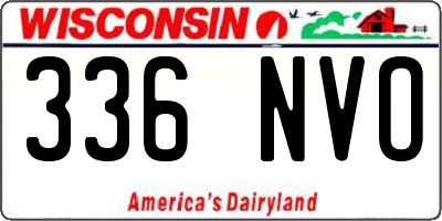 WI license plate 336NVO