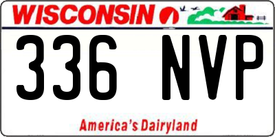 WI license plate 336NVP