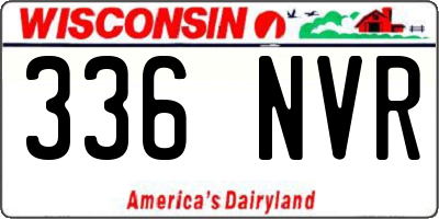 WI license plate 336NVR