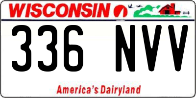 WI license plate 336NVV