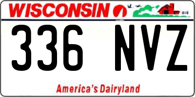 WI license plate 336NVZ
