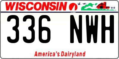 WI license plate 336NWH
