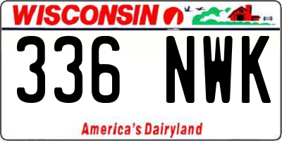 WI license plate 336NWK