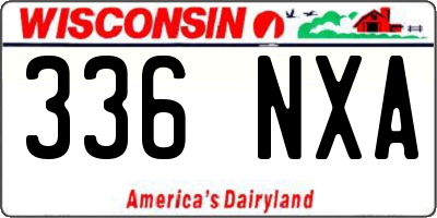 WI license plate 336NXA