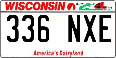 WI license plate 336NXE