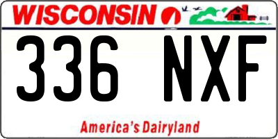WI license plate 336NXF