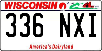 WI license plate 336NXI