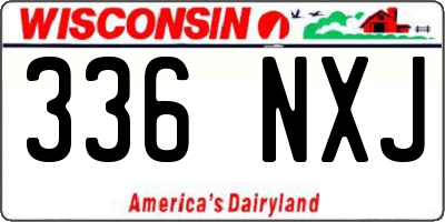 WI license plate 336NXJ