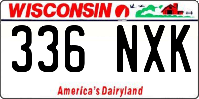 WI license plate 336NXK