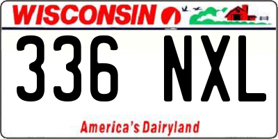 WI license plate 336NXL