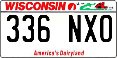 WI license plate 336NXO