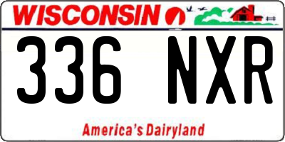 WI license plate 336NXR