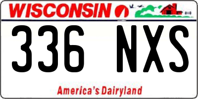WI license plate 336NXS