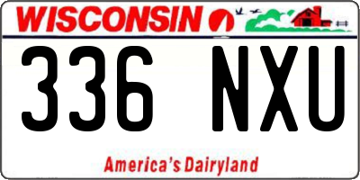 WI license plate 336NXU