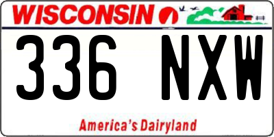 WI license plate 336NXW