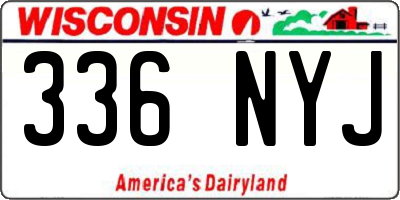 WI license plate 336NYJ