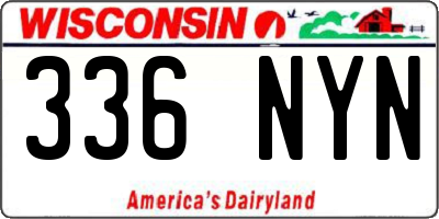 WI license plate 336NYN
