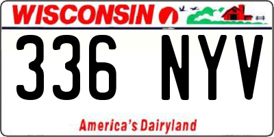 WI license plate 336NYV