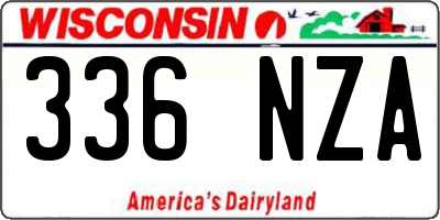 WI license plate 336NZA