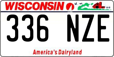 WI license plate 336NZE