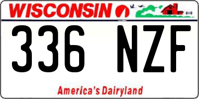 WI license plate 336NZF