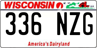 WI license plate 336NZG