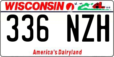 WI license plate 336NZH