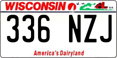 WI license plate 336NZJ
