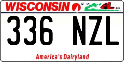 WI license plate 336NZL