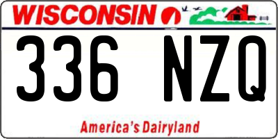WI license plate 336NZQ