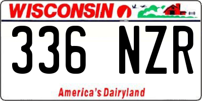 WI license plate 336NZR