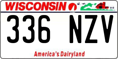 WI license plate 336NZV