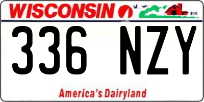 WI license plate 336NZY