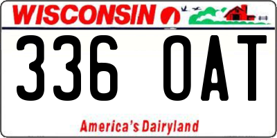 WI license plate 336OAT