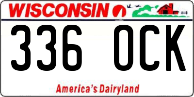 WI license plate 336OCK