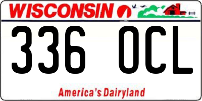 WI license plate 336OCL